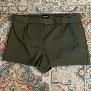 Express Women's Olive High Waist Shorts